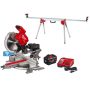 M18 FUEL 18V Lithium-I Ion Brushless Cordless 12 in. Dual Bevel Sliding Compound Miter Saw Kit with Extra Blade and Miter Saw Stand - Image 1