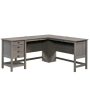 Cottage Road 65.118 in. Mystic Oak Engineered Wood L-Shaped Desk - Image 1