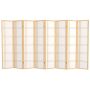 6 ft. Natural 8-Panel Room Divider - Image 1