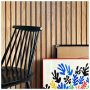 Wood 7/8 in. x 6 in. x 72 in. 12 sq. ft. Fluted Unfinished Oak Square Slat Wood Wall Panels (4-Pack) - Image 1