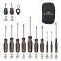Screwdriver Set, Phillips #1 and #2, Slotted 3/16 in. and 1/4 in., Magnetic Tip, Cr-Mo Steel Shaft (4-Piece) - Image 1