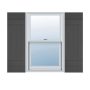 14 in. x 63 in. Lifetime Vinyl Standard Four Board Joined Board and Batten Shutters Pair Forest Green - Image 1