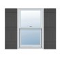 14 in. x 63 in. Lifetime Vinyl Standard Four Board Joined Board and Batten Shutters Pair Forest Green - Image 1