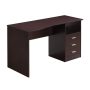 51.25 in. Rectangular Wenge 3 Drawer Computer Desk with Built-In Storage - Image 1