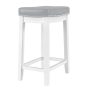 Concord 26.5 in. Black Backless Wood Counter Stool with Faux Leather Seat - Image 1