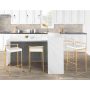 Fuji Gold and Black Stackable Bar Stool (Set of 2) - Image 1