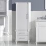 Aberdeen 21 in. W x 14 in. D x 60 in. H White Freestanding Linen Cabinet - Image 1