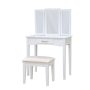 Malachi 3-Piece White Bedroom Vanity Set with Mirror - Image 1