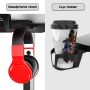 VITESSE Gaming Desk 55 inch, Gaming Computer Desk, PC Gaming Table, T Shaped Racing Style Proitessfessional Gamer Game Station with Free Mouse pad, USB Gaming Handle Rack, Cup Holder Headphone Hook - Image 3