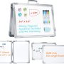 TSJ OFFICE Small White Board - 12 x 16 Inches 4 Sides Portable Whiteboard Mini Foldable Magnetic Desktop Easel for Students, Tabletop Memo with 4 Hooks for Wall Hanging Office, School, Home - Image 3