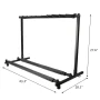 Ktaxon 3 5 7 9 Triple Folding Multiple Guitar Bass Holder Rack Stand - Image 2
