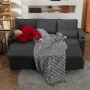 Vesna L-shape 81" Wide Space-Saving Sleeper Sofa Upholstered Pull-out Sofa Bed - Image 5