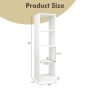 Natural 5 Tiers 4-Cube Narrow Bookshelf with 4 Anti-Tipping Kits - Image 4