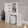 Gia Trifold Makeup Vanity with LED Light Strip, Cabinets, and Modern Design | Premium Boahaus Vanity - Image 3