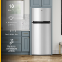 Whirlpool - 28 in. Wide 18 cu. ft. Wide Refrigerator Compatible With The EZ Connect Icemaker Kit - Stainless Steel - Image 3