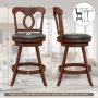 Set of 2 24/30 Inch Swivel Bar Stools with Footrest - Image 3