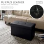 Black Storage Ottoman - Image 3