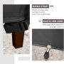 ULTCOVER Patio Fire Pit Table Cover Square 32 inch Outdoor Waterproof Fire Bowl Cover, Black - Image 4