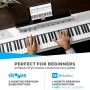 Alesis Recital White - 88 Key Digital Piano Keyboard with Semi-Weighted Keys, 2x20W Speakers, 5 Voices, Split, Layer and Lesson Mode, FX and Piano Lessons - Image 3