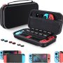 Switch Accessories Bundle - Switch 10 in 1 Starter Kit Include Switch Carrying Case/Switch Console Protective Cover Case/TPU J-Con Cover Case/2 Packs Tempered Glass Screen Protector/6PCS Thumb Caps - Image 4