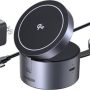UGREEN - Qi2 15W Fast Wireless Charger, 3-in-1 Foldable Charging Station for iPhones, Apple Watch, AirPods(45W Adapter Included) - Black - Image 1