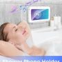 LC-dolida Shower Phone Holder Waterproof, 480° Rotatable Adjustable Bathroom Wall Phone Mount Stand, Anti-Fog High Sensitivity iPhone Case, Anti Fog Case Bathroom Accessories for 4-7'' Cellphones - Image 2