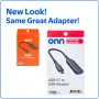onn USB-C to USB Female Adapter, 4", 1 Piece per Pack, Black - Image 3