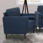 Lifestyle Solutions Lorelei Oversized Chair, Navy Blue Fabric - Image 5