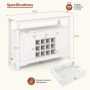 Buffet Sideboard Wine Liquor Coffee Bar Cabinet with Removable Wine Rack - Image 4