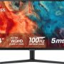 Samsung - 34” ViewFinity S5 Ultrawide QHD 100Hz AMD FreeSync Monitor with HDR10 (DisplayPort, HDMI) - Black - Image 1