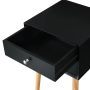 Side Table,Bedside Table With 2 Drawers And Rubber Wood Legs, Mid-Century Modern Storage Cabinet For Bedroom Living Room - Image 4