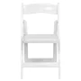 Hercules Series White Wood Folding Chair with Vinyl Padded Seat - Image 5