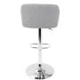 Daniella Light Grey Adjustable Bar Stool - Image 3