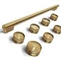 KitchenAid - Handle and Knob Hardware Accessory Kit for 36" Commercial-Style Induction Range - Brass Grip - Image 1