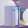 Fintie Hybrid Slim Case for iPad Pro 11-inch (4th / 3rd Generation) 2022/2021 - [Built-in Pencil Holder] Shockproof Cover w/Clear Transparent Back Shell, Also Fit iPad Pro 11" 2nd Gen, Lilac Purple - Image 3