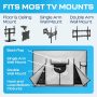Garnetics Outdoor TV Cover 43 Inch – Waterproof & Weatherproof TV Enclosure, Smart Shield Screen Protector, Outside TV Covers for Moving & Storage - Gray - Image 5