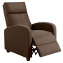 Vineego Massage Sofa Chair,Adjustable Fabric Recliner Home Theater Seating with Padded Backrest and Thick Seat Cushion ,Brown - Image 3