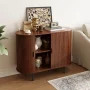 MARNUR Sideboard Buffet Cabinet 40" Storage Cabinet with 2 Sliding Tambour Doors, Adjustable Shelves for Kitchen, Living Room, Hallway, Entryway - Image 2