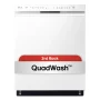 LG - 24-in Front Control Built-In Stainless Steel Tub Dishwasher with 3rd Rack, QuadWash, and 48dBA - White - Image 3