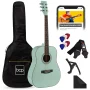 Best Choice Products 41in Full Size All-Wood Acoustic Guitar Starter Kit w/Gig Bag, E-Tuner, Pick, Strap - SoCal Green - Image 2
