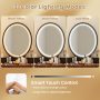 Brown Vanity Desk with Mirror and Lights for Bedroom - Image 6