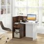 Reception Office Desk with Open Shelf and Lockable Drawer - Image 5
