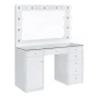 Amargosa 7-Drawer Makeup Vanity Table with LED Hollywood Mirror Lighting - Image 3