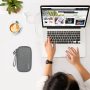 Small Travel Electronic Organizer, Bevegekos Universal Carrying Pouch Bag for Tech Electronics & Accessories (Small, Dark Grey) - Image 3