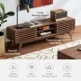 Mopio Ensley 59" Low Mid-Century Modern TV Stand Console for TV Under 70" Oak - Image 3