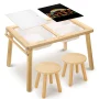 Sweet Time Toddler Sensory Table Chairs, Wood Kids Activity Table with Storage Play Study Furniture - Image 6