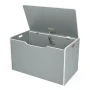 Grey and White Hinged Toy Storage Chest with Lid - Image 4