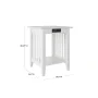 24 in. Rectangular White Laptop Desk with Solid Wood Material - Image 3