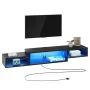59" Floating TV Stand with LED Lights & Power Outlet for 60 inch TV, Wall Mounted Media Console Entertainment Center, Black - Image 6