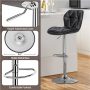 4pcs Adjustable Bar Stools PU Leather Swivel Office Chair with Backrest Black - Image 5